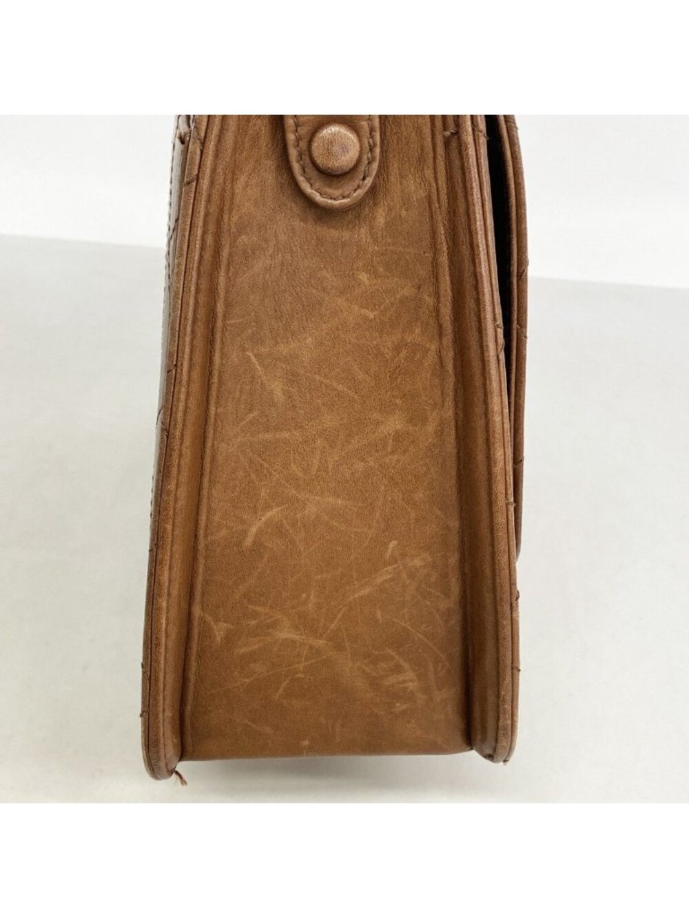 Chanel Shoulder Bag Quilted Lambskin Brown Gold - Picture 9 of 10